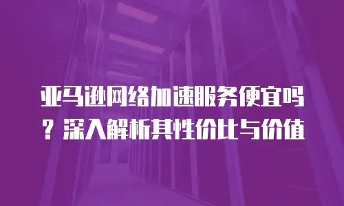 亚马逊网络加速服务便宜吗？深入解析其性价比与价值