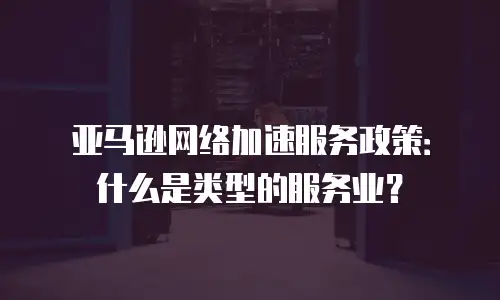亚马逊网络加速服务政策：什么是类型的服务业？