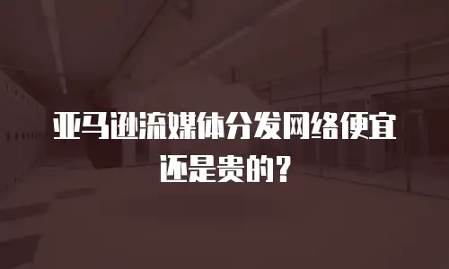亚马逊流媒体分发网络便宜还是贵的？