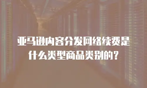 亚马逊内容分发网络续费是什么类型商品类别的？