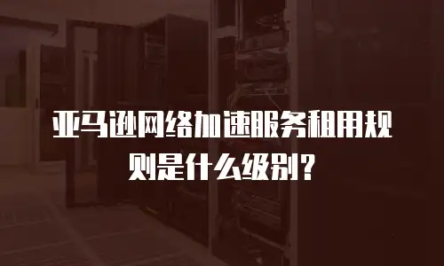 亚马逊网络加速服务租用规则是什么级别？