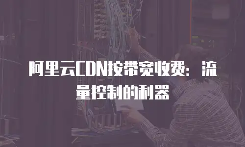 阿里云CDN按带宽收费：流量控制的利器