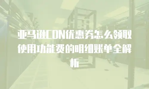 亚马逊CDN优惠券怎么领取使用功能费的明细账单全解析