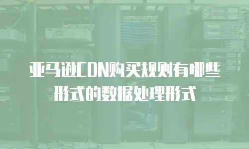 亚马逊CDN购买规则有哪些形式的数据处理形式