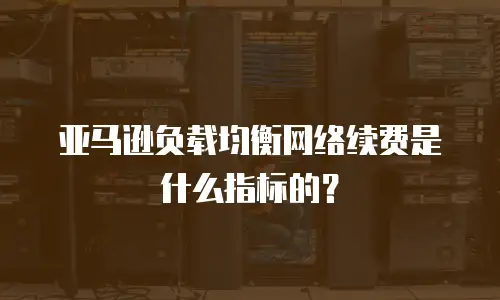 亚马逊负载均衡网络续费是什么指标的？