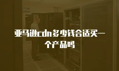 亚马逊cdn多少钱合适买一个产品吗