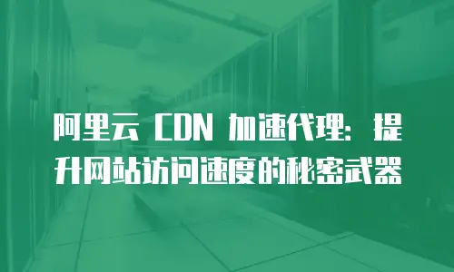 阿里云 CDN 加速代理：提升网站访问速度的秘密武器