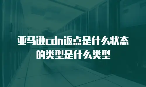 亚马逊cdn返点是什么状态的类型是什么类型