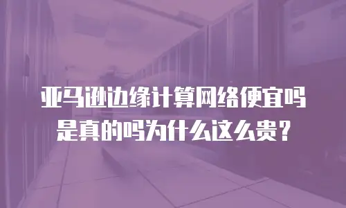 亚马逊边缘计算网络便宜吗是真的吗为什么这么贵？