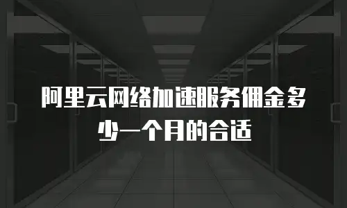 阿里云网络加速服务佣金多少一个月的合适