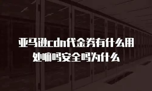 亚马逊cdn代金券有什么用处嘛吗安全吗为什么