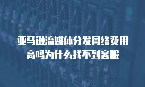 亚马逊流媒体分发网络费用高吗为什么找不到客服