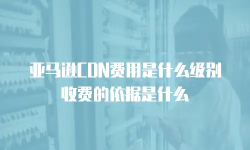 亚马逊CDN费用是什么级别收费的依据是什么
