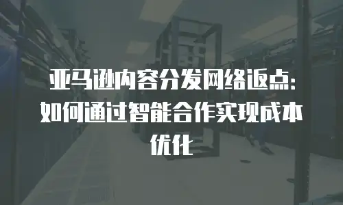 亚马逊内容分发网络返点：如何通过智能合作实现成本优化