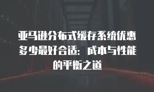 亚马逊分布式缓存系统优惠多少最好合适：成本与性能的平衡之道