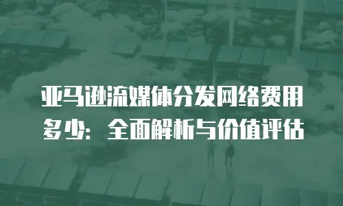 亚马逊流媒体分发网络费用多少：全面解析与价值评估