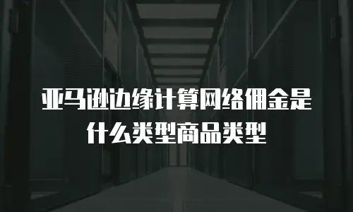 亚马逊边缘计算网络佣金是什么类型商品类型