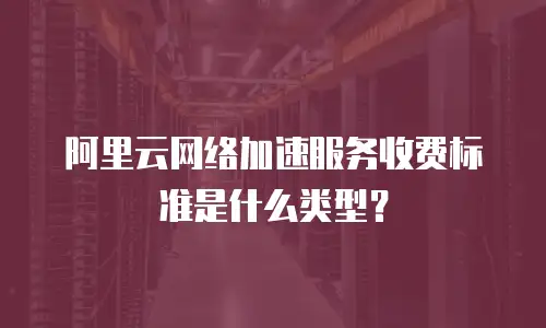 阿里云网络加速服务收费标准是什么类型？