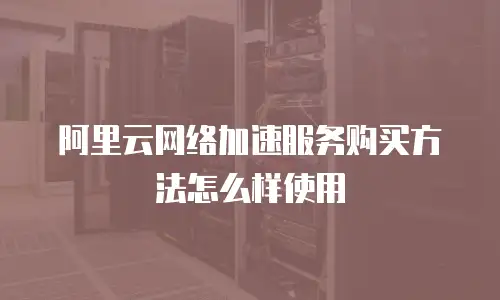 阿里云网络加速服务购买方法怎么样使用