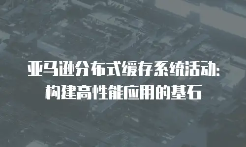 亚马逊分布式缓存系统活动：构建高性能应用的基石