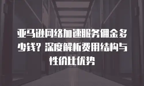 亚马逊网络加速服务佣金多少钱？深度解析费用结构与性价比优势