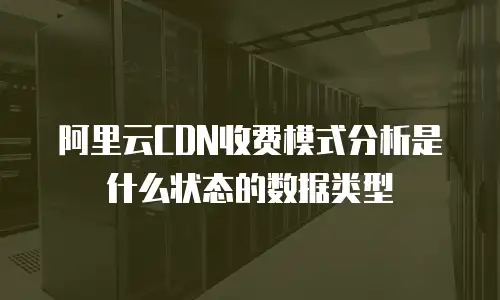 阿里云CDN收费模式分析是什么状态的数据类型