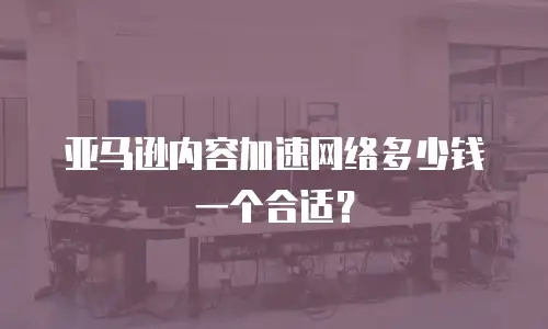 亚马逊内容加速网络多少钱一个合适？