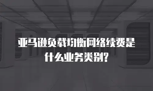 亚马逊负载均衡网络续费是什么业务类别?