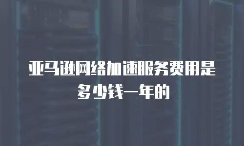 亚马逊网络加速服务费用是多少钱一年的