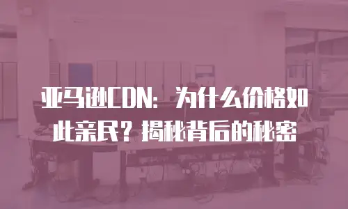 亚马逊CDN：为什么价格如此亲民？揭秘背后的秘密