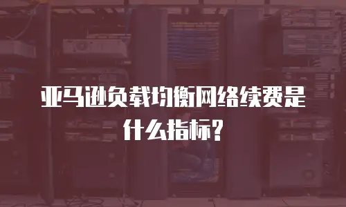 亚马逊负载均衡网络续费是什么指标?