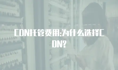 CDN托管费用:为什么选择CDN?