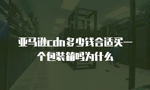 亚马逊cdn多少钱合适买一个包装箱吗为什么