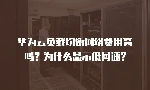 华为云负载均衡网络费用高吗？为什么显示低网速？