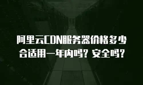 阿里云CDN服务器价格多少合适用一年内吗？安全吗？