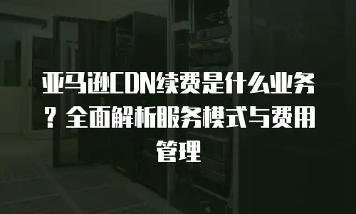 亚马逊CDN续费是什么业务？全面解析服务模式与费用管理