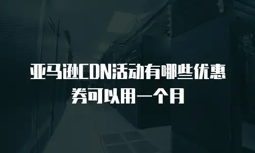 亚马逊CDN活动有哪些优惠券可以用一个月