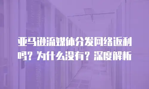 亚马逊流媒体分发网络返利吗？为什么没有？深度解析