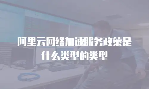 阿里云网络加速服务政策是什么类型的类型