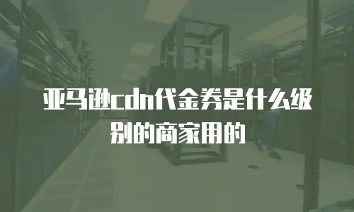 亚马逊cdn代金券是什么级别的商家用的