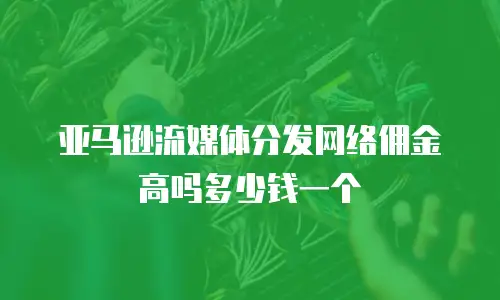 亚马逊流媒体分发网络佣金高吗多少钱一个