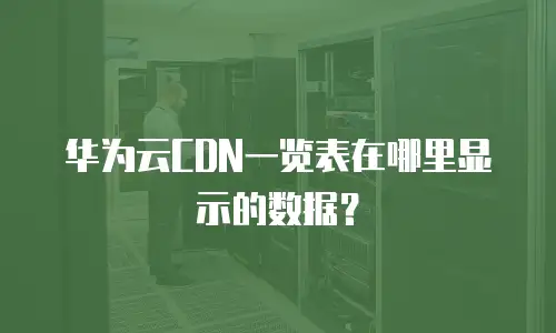 华为云CDN一览表在哪里显示的数据？