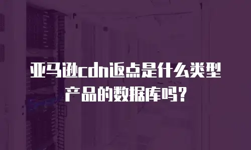亚马逊cdn返点是什么类型产品的数据库吗？
