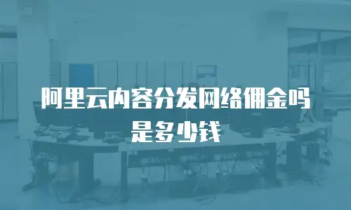 阿里云内容分发网络佣金吗是多少钱