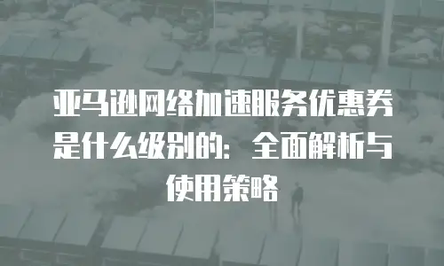 亚马逊网络加速服务优惠券是什么级别的：全面解析与使用策略