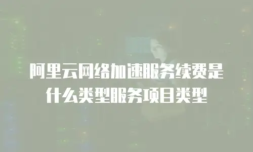 阿里云网络加速服务续费是什么类型服务项目类型