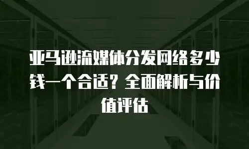 亚马逊流媒体分发网络多少钱一个合适？全面解析与价值评估