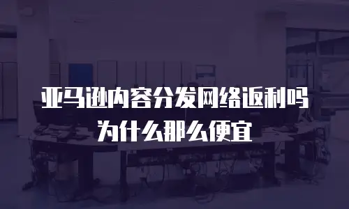 亚马逊内容分发网络返利吗为什么那么便宜