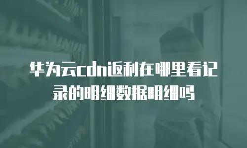 华为云cdn返利在哪里看记录的明细数据明细吗