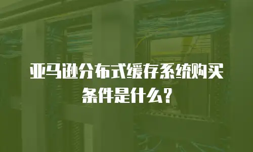 亚马逊分布式缓存系统购买条件是什么？